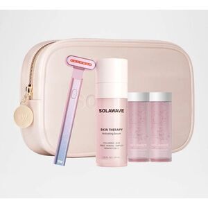 Solawave Radiant Renewal Red Light Therapy Starter Kit,serum x3 & wand